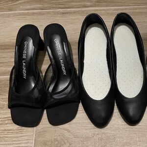 kitten heels/heeled sandals and low heel flats bundle
